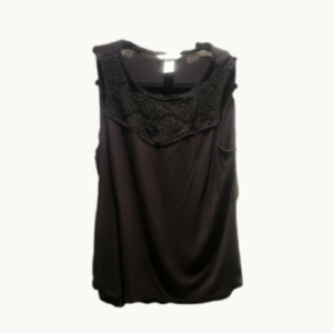H&M Black Lace Sleeveless Top Size M